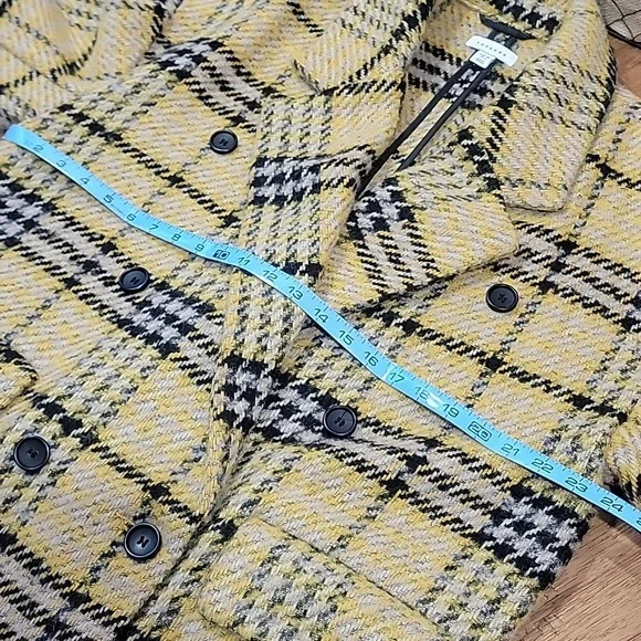 TOPSHOP Wool Blend Double Breasted Long Coat - Picture 10 of 16